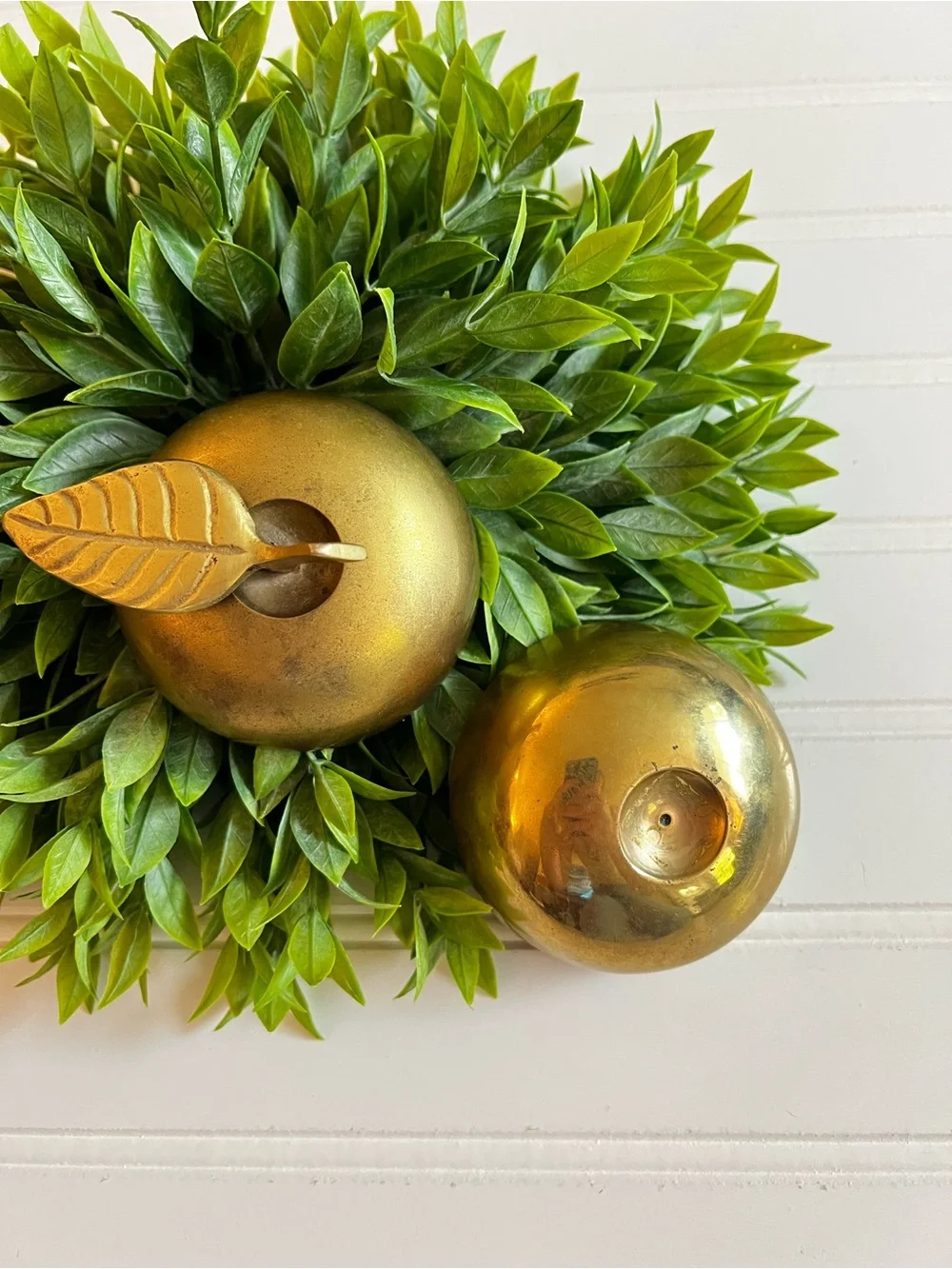 Brass Apple Trinket Box